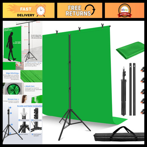 Adjustable green screen - green, stand